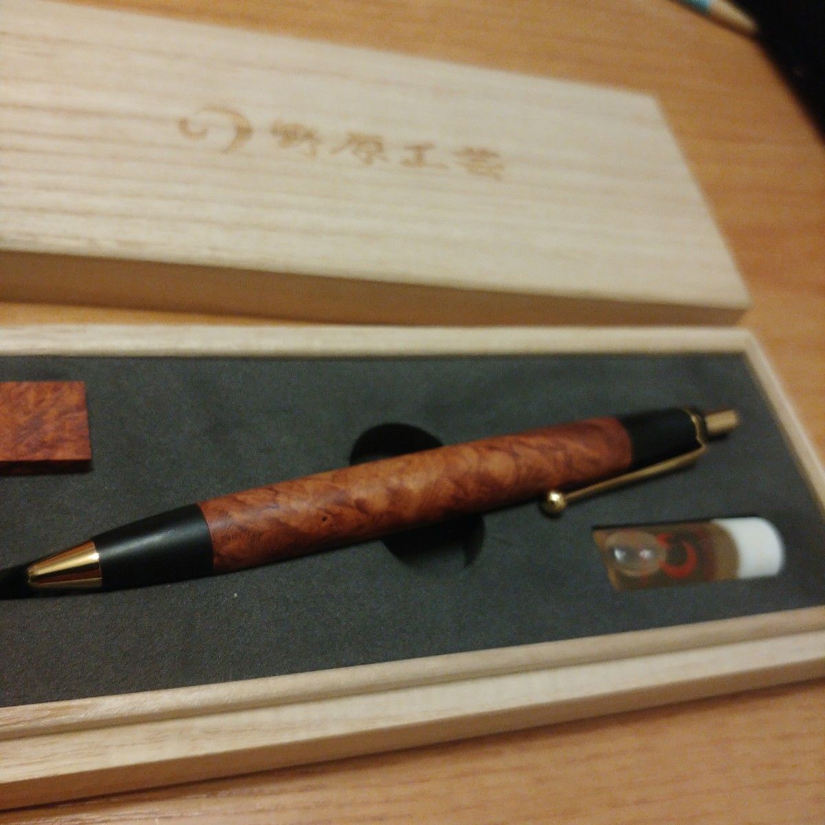 野原工芸 特上花梨瘤 スタンダードボールペン ゴールド 旧型 新品未
