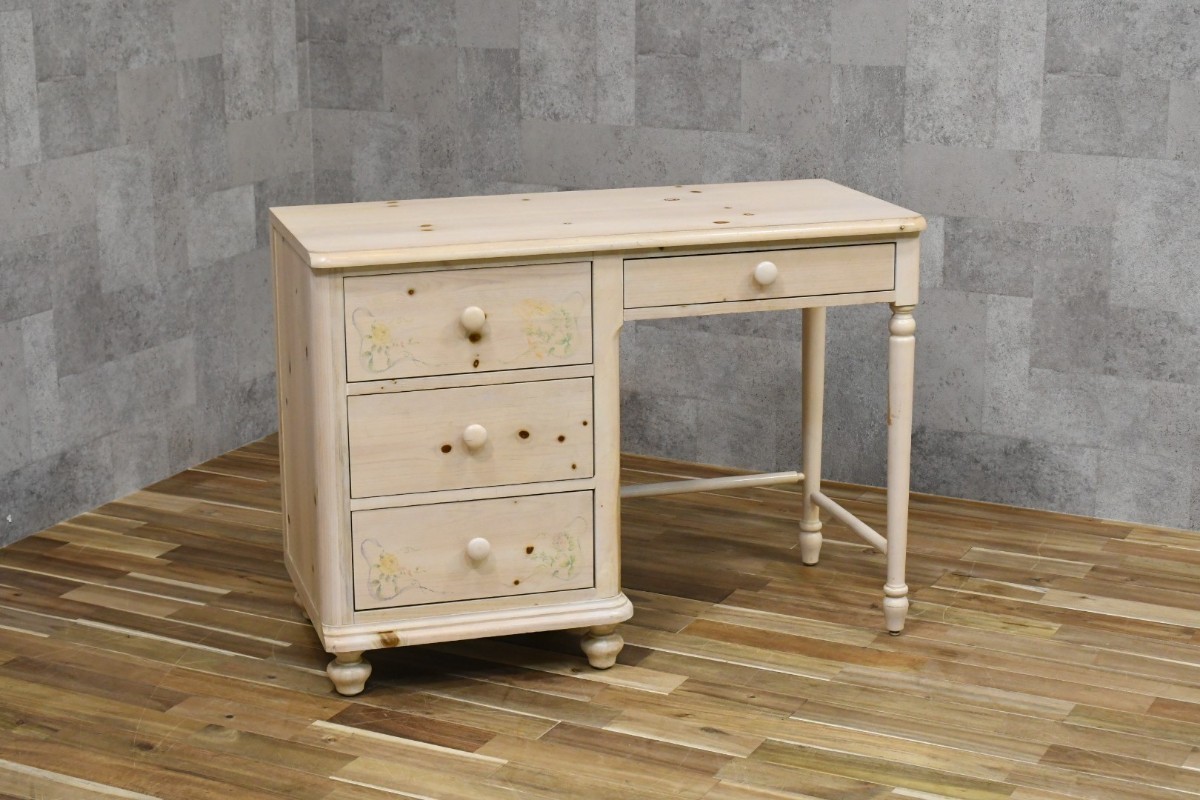 PB3DK55b America Thomas Bill Thomasville IMPRESSIONS with a tier of drawers on one side desk hand paint study desk study desk IDC large . furniture writing desk . a little over desk 