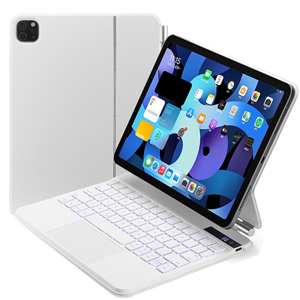 アイパッド iPad (第10世代) キーボード ケース タッチパッド 磁力吸着 ワイヤレス bluetooth リチウムバッテリー内蔵 ホワイト