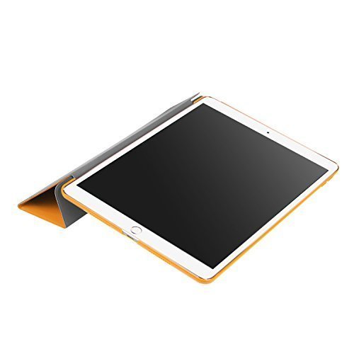 iPad ケース　iPad mini4・iPad mini5（ 7.9インチ） 三つ折スマートカバー PUレザー アイパッド カバー スタンド機能 　オレンジ_画像4