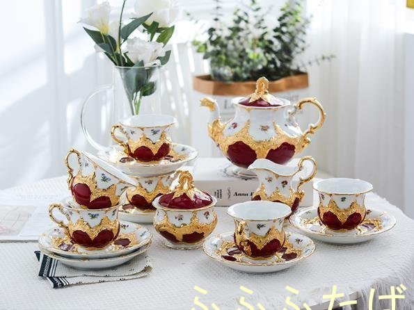 ハンドメイド MEISSEN マイセン ティーポット&カップ&ソーサー ハンドメイド MEISSEN マイセン ティーポット&カップ&ソーサー