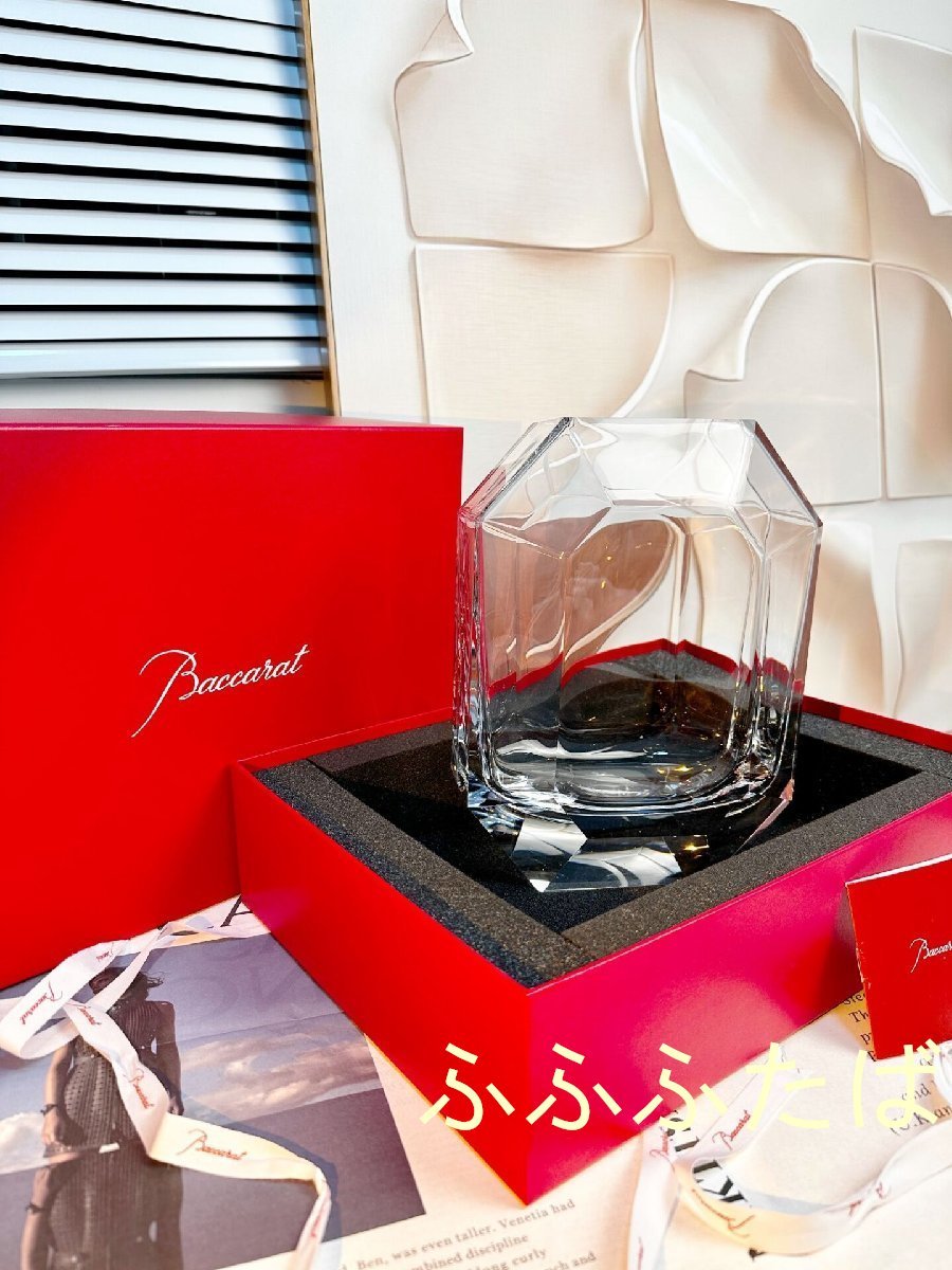 極美品☆ バカラ Baccarat octogone クリスタルガラス 花瓶 箱付き