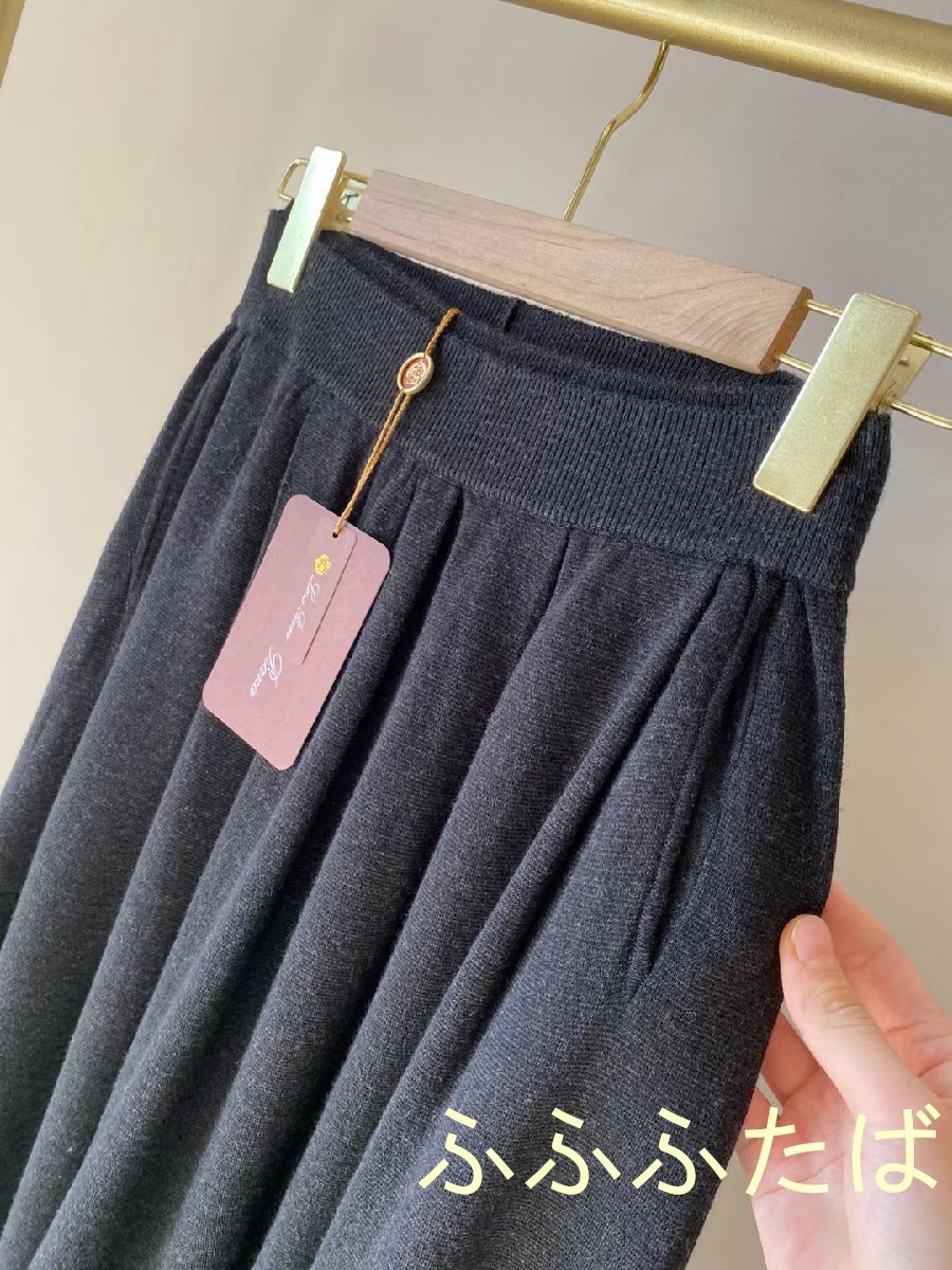 ロロピアーナ Loro Piana フレアースカート ロングスカート ブラック