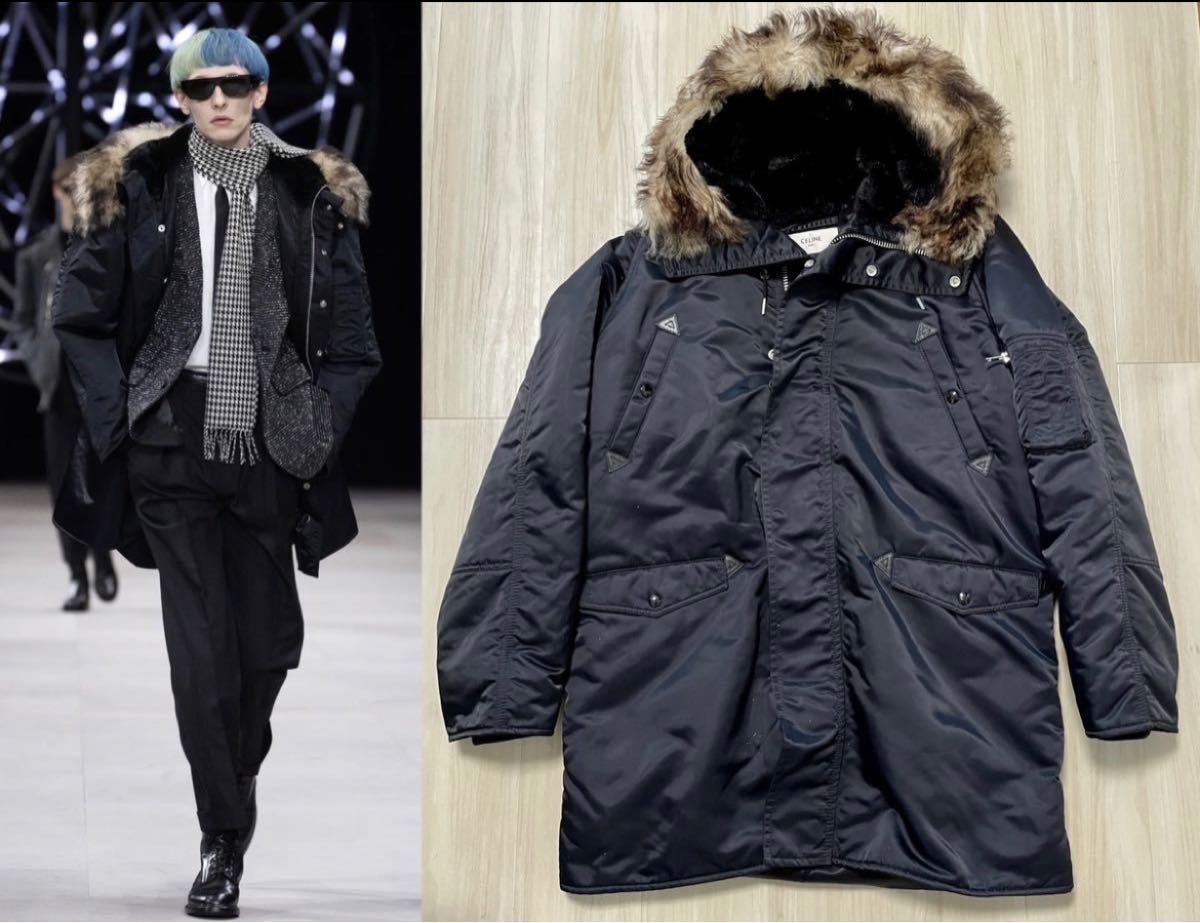 19AW セリーヌ celine ファーフード モッズコート Mサイズ 19AW セリーヌ celine ファーフード モッズコート Mサイズ
