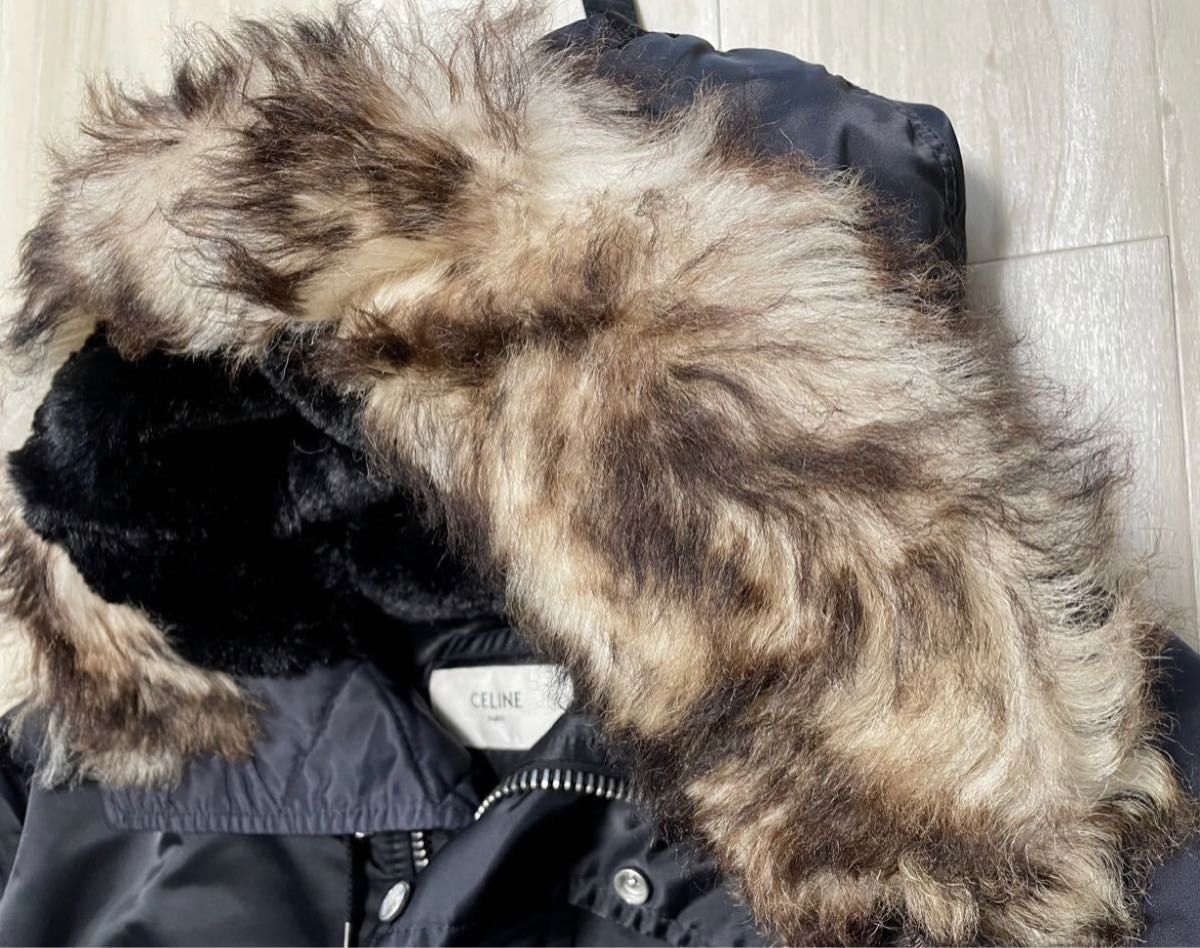 19AW セリーヌ celine ファーフード モッズコート Mサイズ 19AW セリーヌ celine ファーフード モッズコート Mサイズ