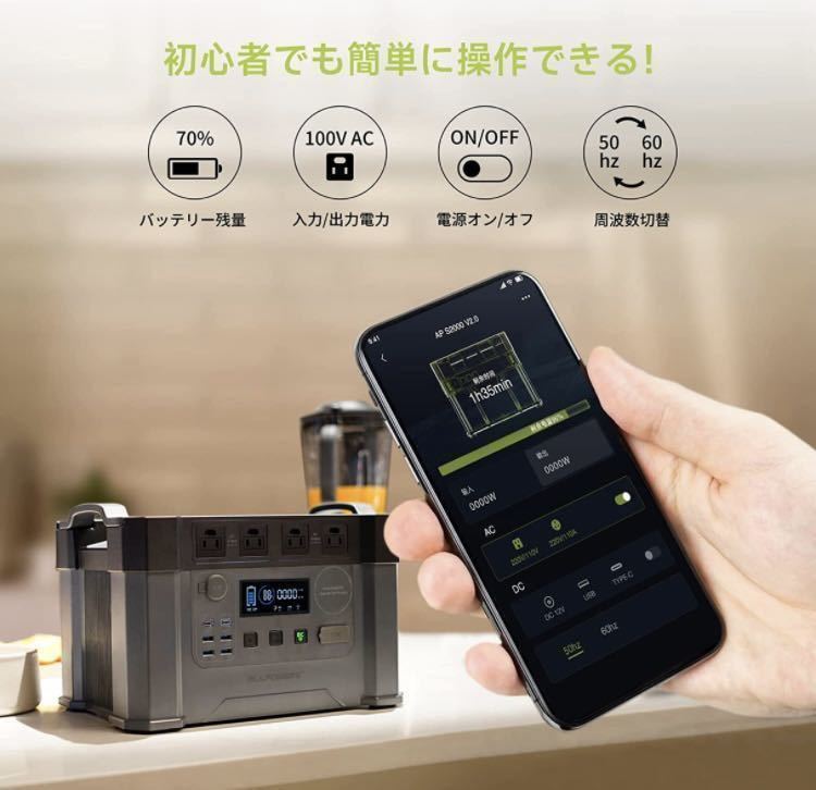 1E08z0E ALLPOWERS S2000 ポータブル電源 2000W サージ4000W 405405mAh
