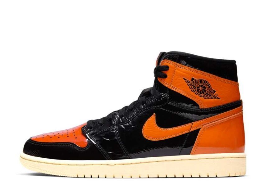 美品】AJ1 SHATTERED BACKBOARD 黒×オレンジ-