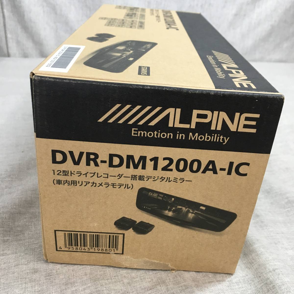 現状品 アルパイン(ALPINE) ドライブレコーダー搭載 12インチデジタルミラー(純正ミラー交換タイプ/車内リアカメラ) DVR-DM1200A- IC