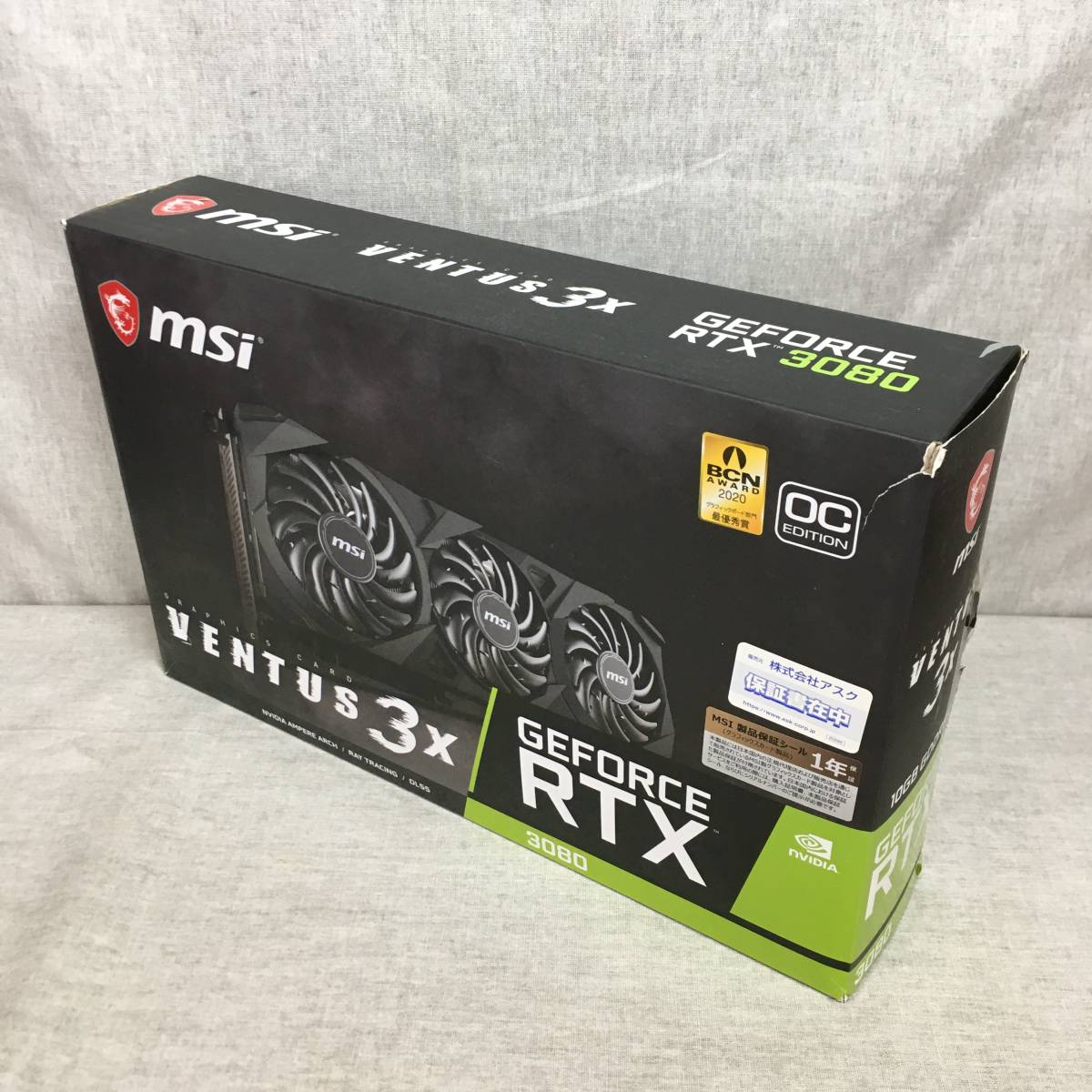 ランキングTOP5 MSI GeForce RTX OC 10G VD7850 3X 3080 VENTUS