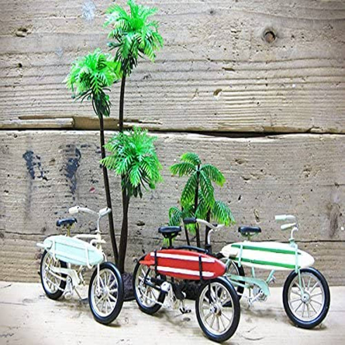 ブリキ ミニチュア サーフ自転車 ブラック ビーチクルーザー お洒落 インテリア 可愛い ディスプレイ アメリカン雑貨 レトロ 雰囲気作り