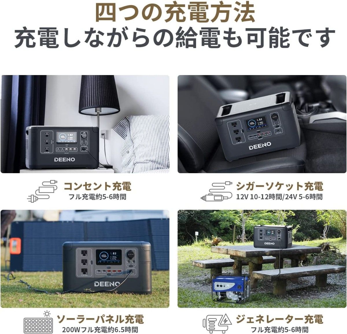 ポータブル電源 1500W (瞬間最大3000W) 大容量 1036Wh リン酸鉄
