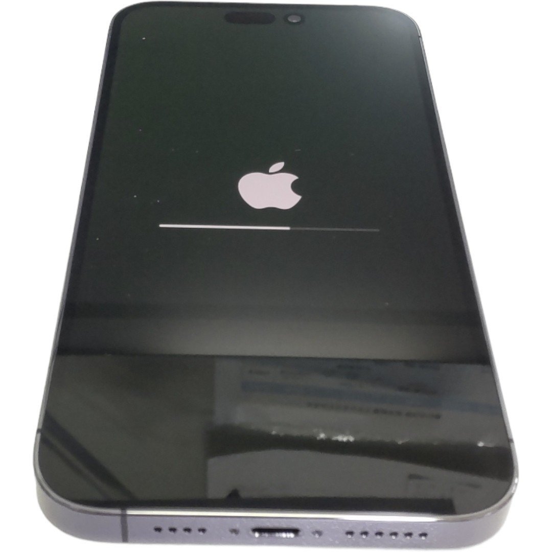 【中古品】初期化済 Apple iPhone14prpmax 256GB ディープパープル バッテリー:100% SIMフリー ソフトバンク 判定: △ L41798RLの画像5
