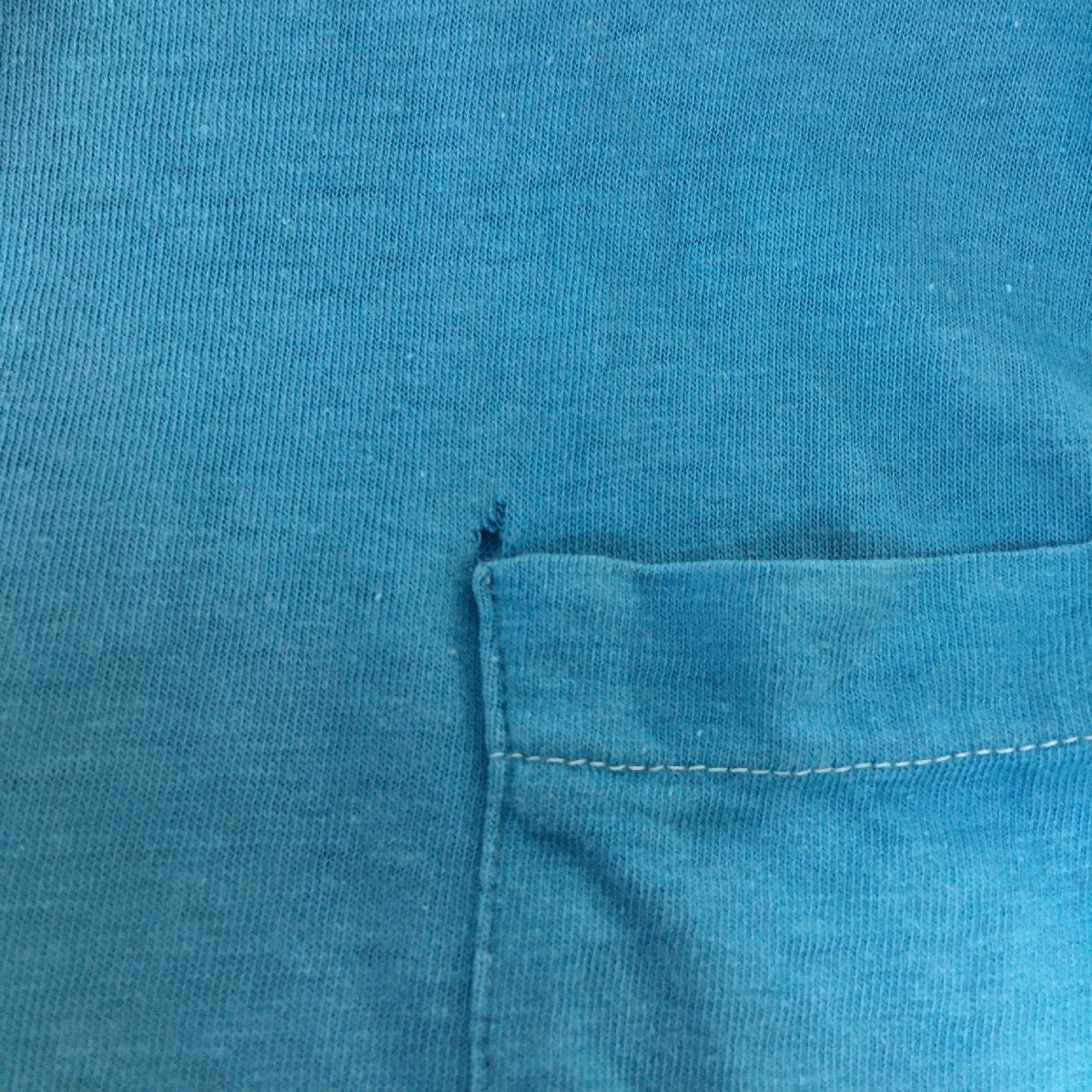 ◆中古品◆ B.V.D. Tシャツ 50～60年代あたり 半袖 ブルー系 【サイズ:XL】 メンズ ファッション ※穴・染み有り※ P40955NSC_画像5
