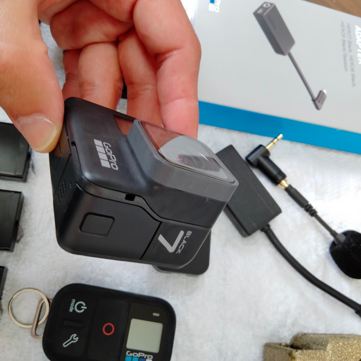 gopro hero7 black本体+マイクアダプター+スマートリモート等