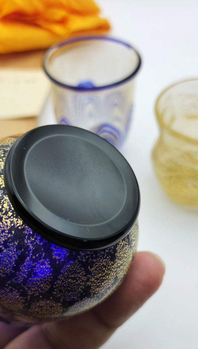 超希少品☆未使用品 岩田久利 3客(切子、江戸切子、薩摩切子