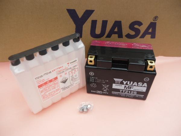 YUASA 台湾ユアサ TTZ12S 充電済み YTZ12S FTZ12S シャドウ750 フォルツァ MF08 Tmax530 シルバーウイング CBR1100XX ブラックバードVFR800_画像1