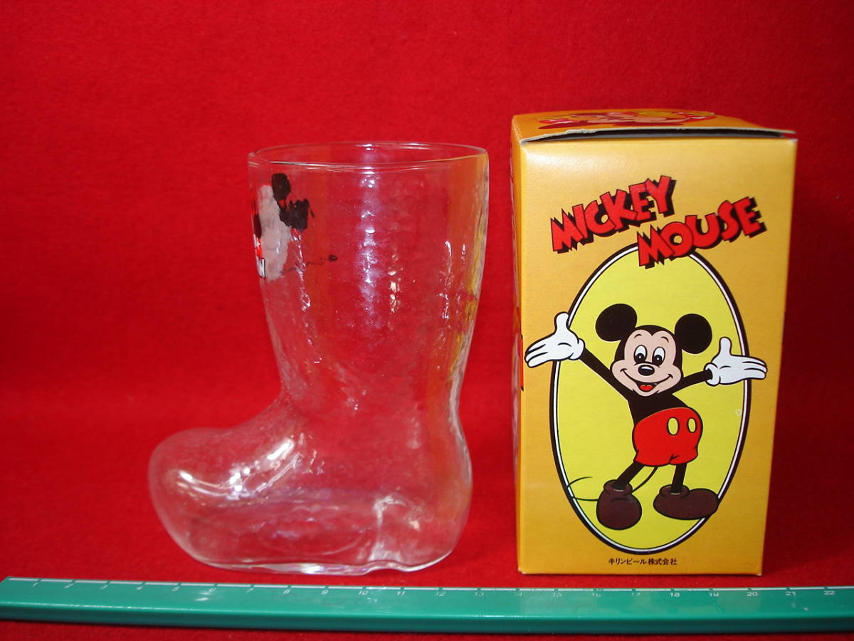 *[ замечательная вещь .]* времена предмет Showa Retro Mickey Mouse Minnie Mouse стекло ботинки gla лопата подставка для ручки жираф лимон редкий товар новый товар не продается 55 год 