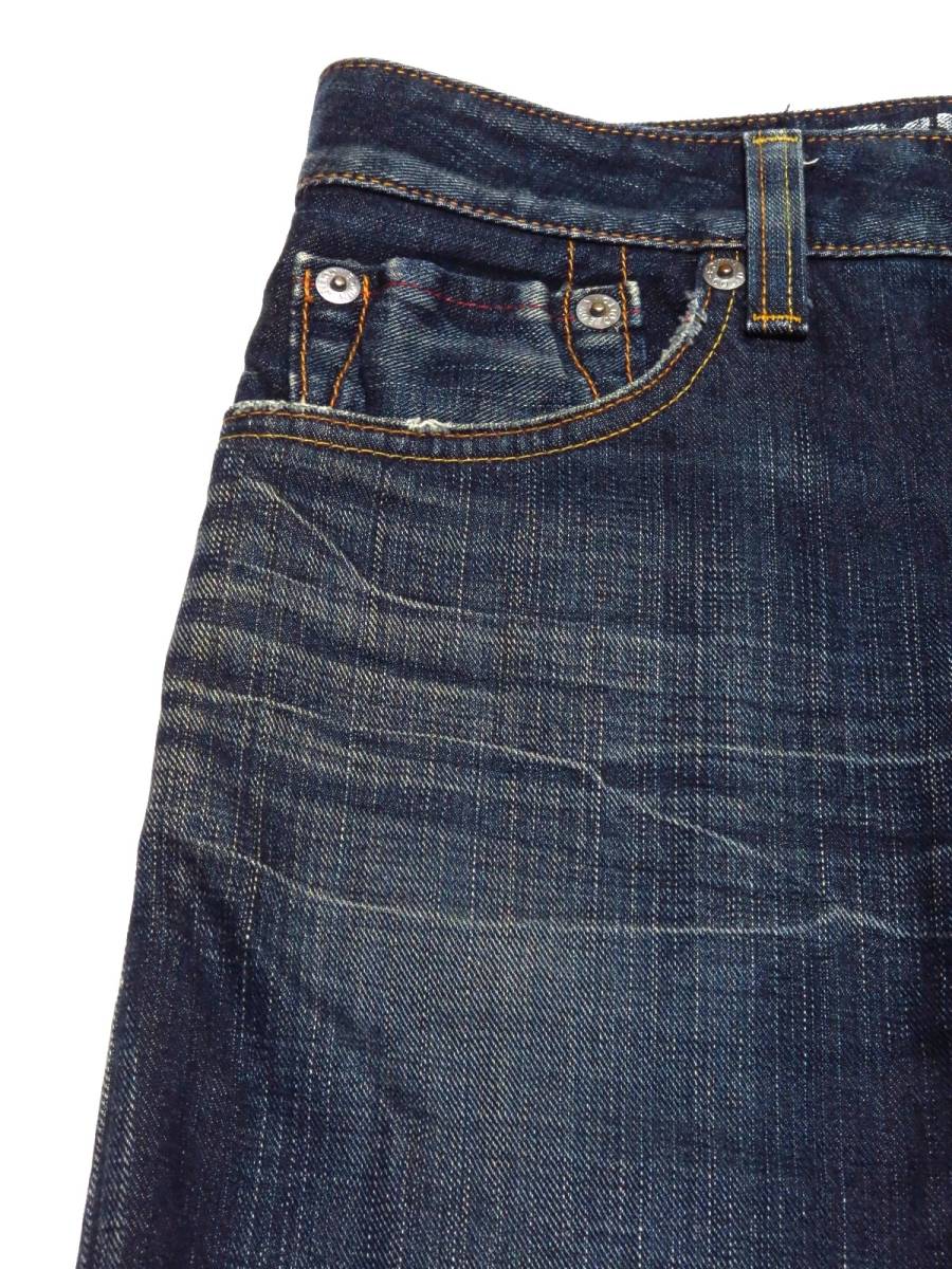  сделано в Японии EDWIN Edwin стрейч Denim брюки обтягивающий тонкий W28(W полный размер примерно 80cm) * полный размер W31 соответствует ( номер лота 920)