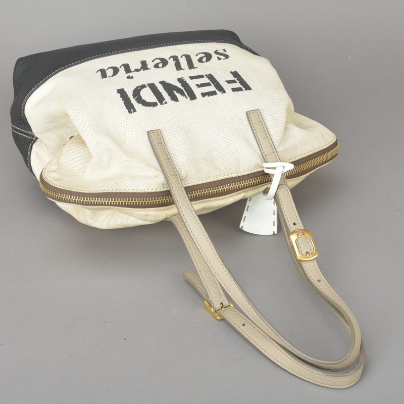 FENDI フェンディ セレリア トートバッグ キャンバス レザー
