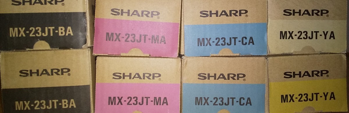 4色 8本SHARP シャープ 純正トナー MX-23JT-BA/CA/MA/YA_画像1