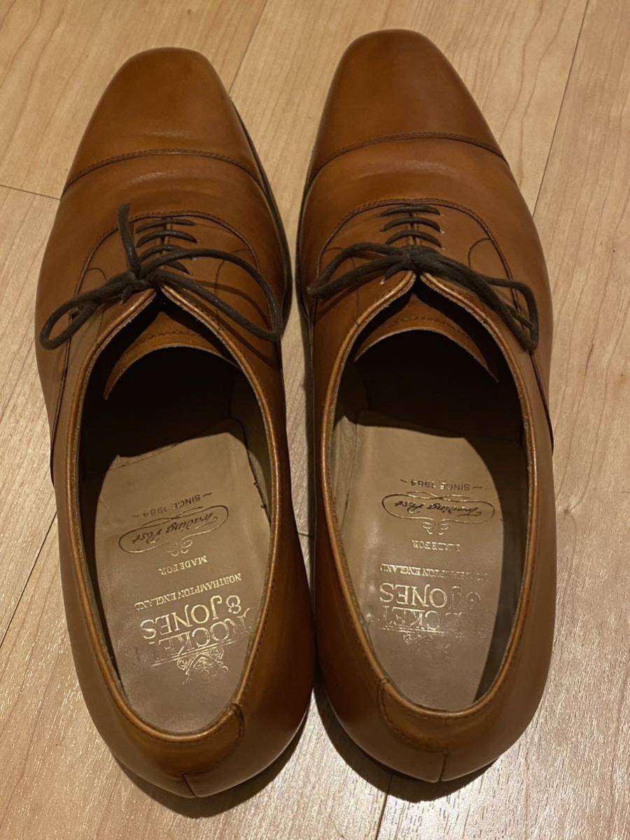 ★ 美品Crockett＆Jones クロケット＆ジョーンズ HALLAM ハラム ストレートチップ シューズ ハラム ブラウン 8.5 イギリス 王道_画像2