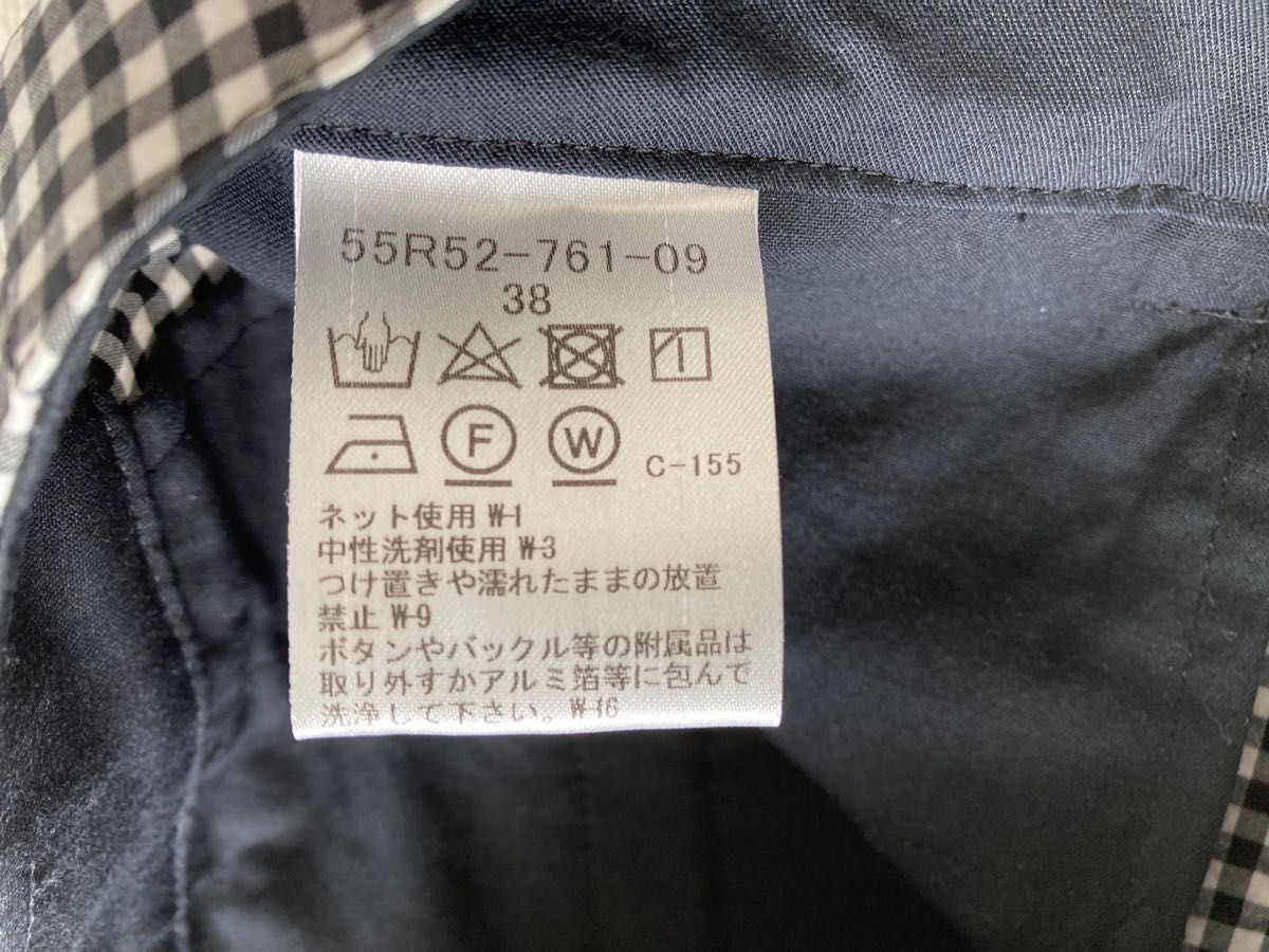 ブルーレーベルクレストブリッジ ギンガムサッカー クロップドパンツ パール