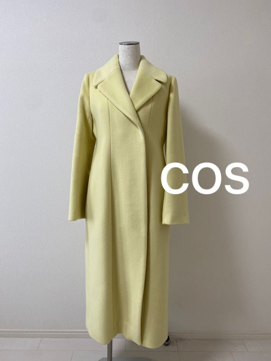 極美品 COS コス イエロー ウールコート 34-