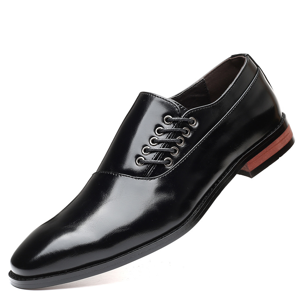 新品 メンズ ビジネスシューズ カジュアルシューズ 革靴 紳士靴 フォーマル 大きいサイズあり ブラック 24.5cm~27.5cm_画像1