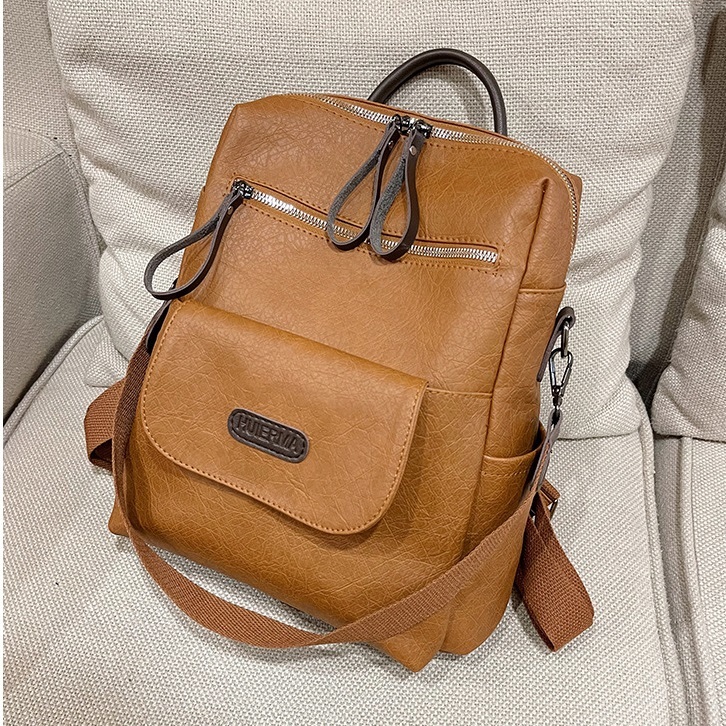  взрослый   рюкзак  PU кожа  A4 прием  ... ...  красивый ...  рюкзак    женщина  ...  модный    наплечная сумка   взрослый   коричневый 
