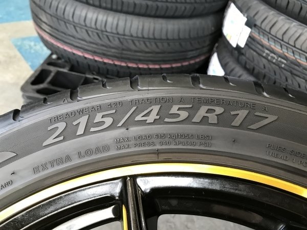 ▼XSPEED 17x6.5J+45 100/4H 215/45R17タイヤセット ノートカローラなどに！_画像10