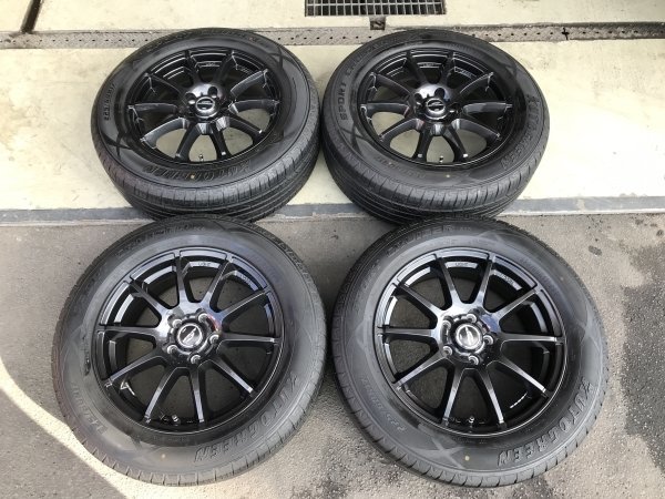 ▼シュナイダースタッグ 17x7J+38 114.3/5H 225/60R17セット エクストレイルアルファードヴェルファイアの画像1