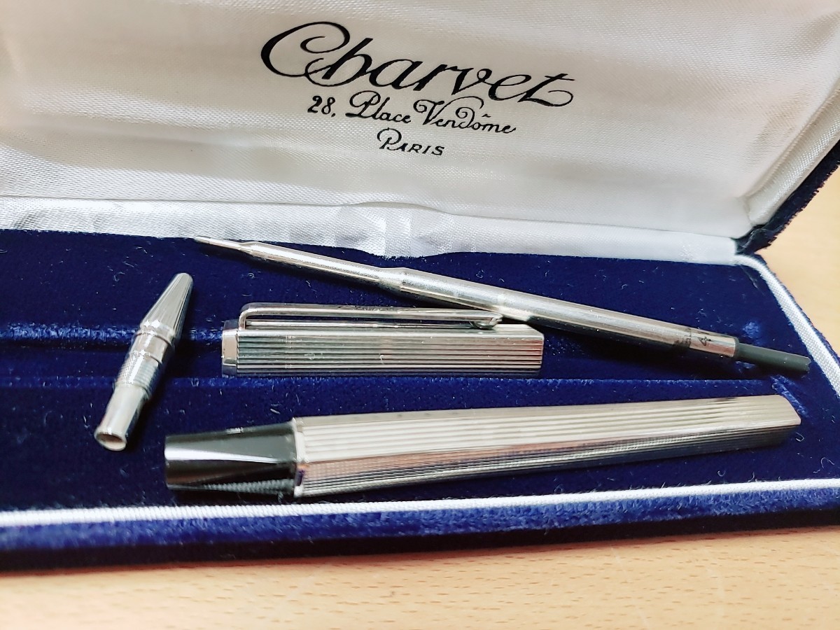 R earthノベルティ Charvet シャルベ 銀製 ボールペン ケース入り YANASE ヤナセ ベンツ ボールペン 2本 ※ヤフオク出品のみ 説明必読 cf_画像6