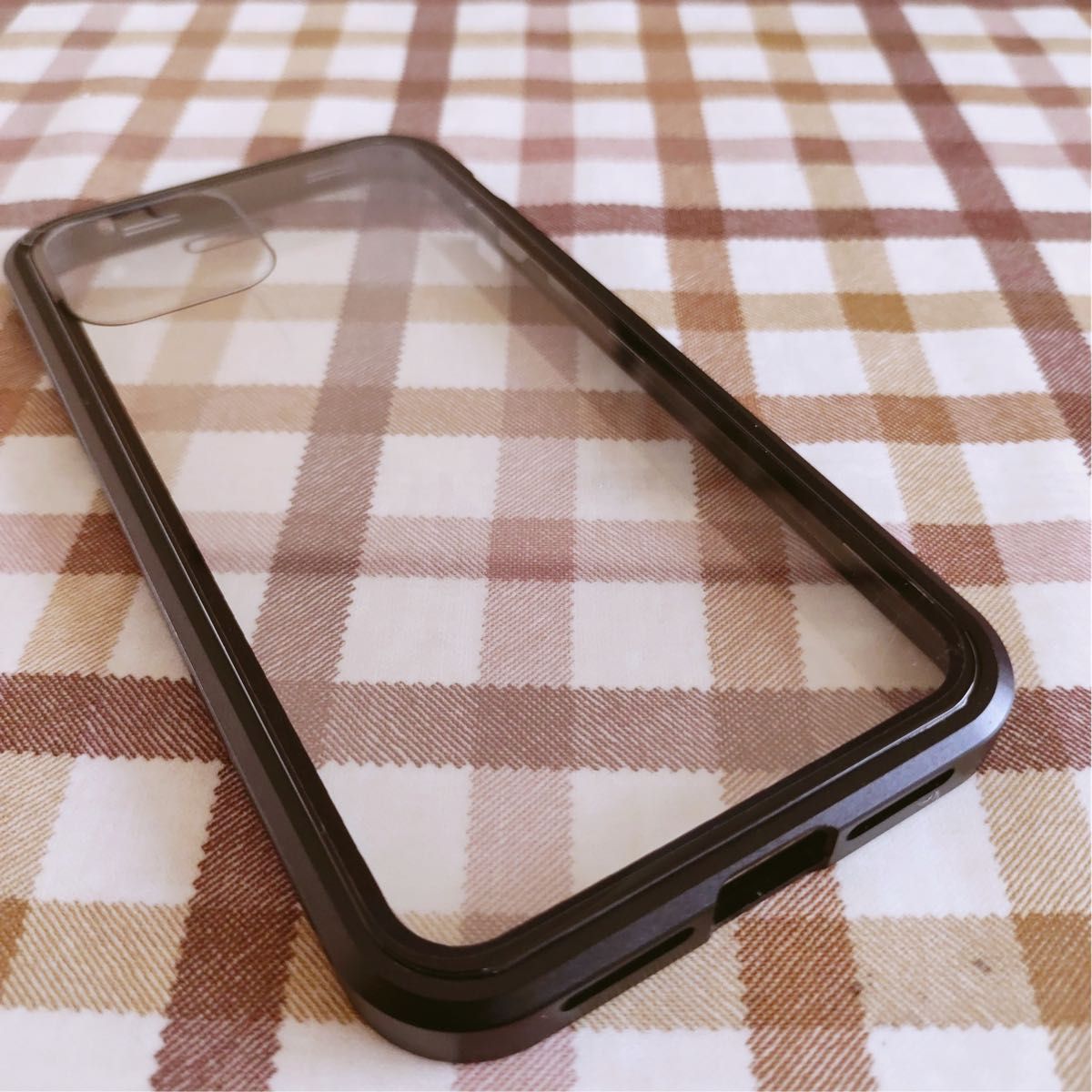 iphone12 pro BLACK  スマホケース 強化ガラス