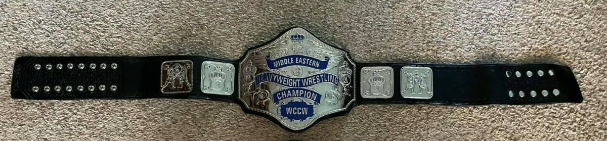 海外　限定品　送料込み　WCCW MIDDLE EASTERN プロレス　チャンピオン　優勝　ベルト　高品質　レプリカ 3_画像2