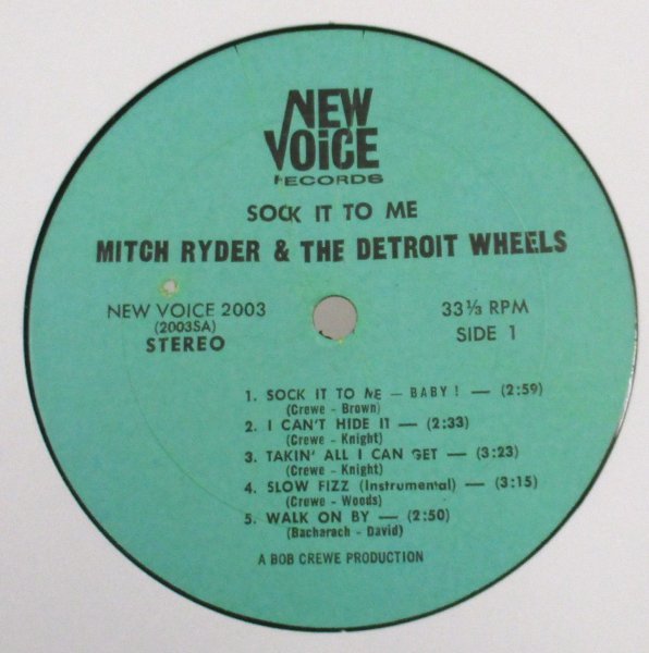 ☆彡 Mitch Ryder & The Detroit Wheels Sock It To Me! [ US '67 ORIG New Voice Records NV 2003 ]Cactusにのちに参加のJim McCarty_画像3