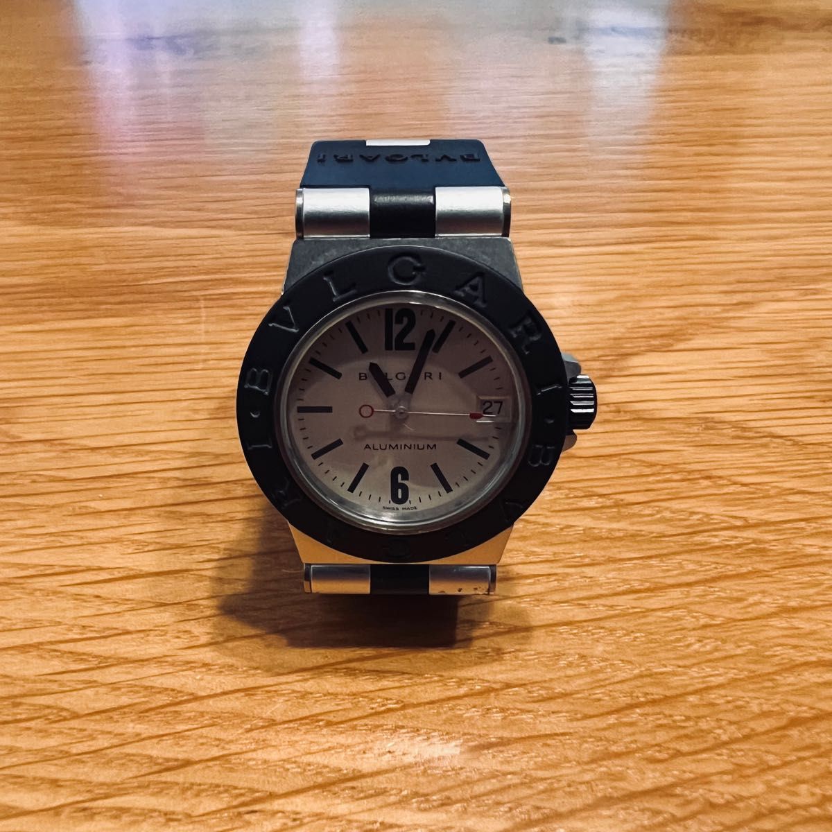 美品】BVLGARI アルミニウム クォーツ 腕時計 AL32TA ブルガリ