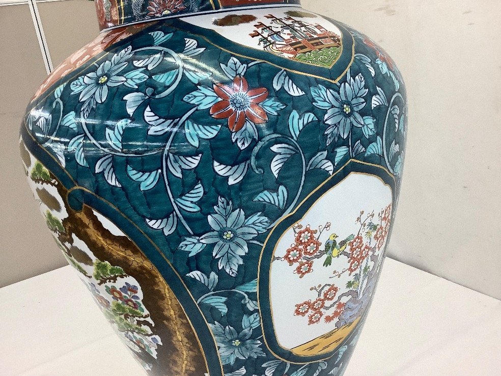 金龍窯 博山作 飾り壺/三段壺/有田焼 高さ約118cm 品 ACB | www