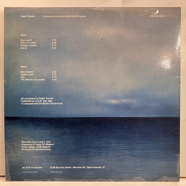 ■即決 ECM/FUSION Ralph Towner / Diary ecm1032st ecm0348 _画像3