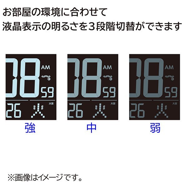 最落1円 訳あり品 セイコー電波掛置兼用時計 (目覚まし機能もアリ)  DL216W (M10)の画像7