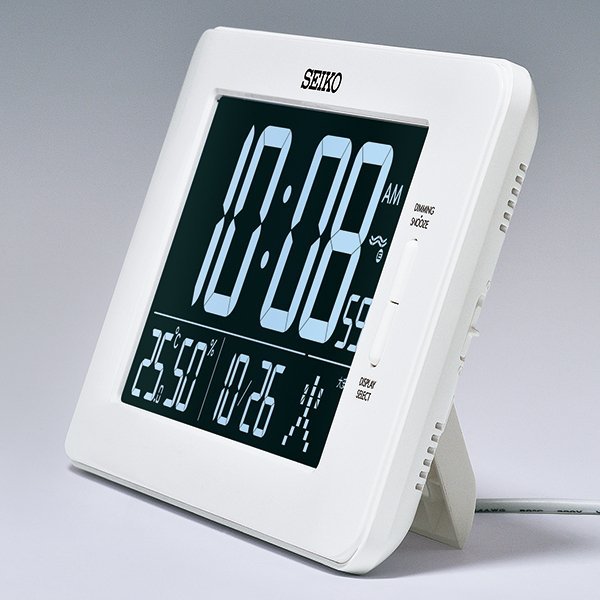 最落1円 訳あり品 セイコー電波掛置兼用時計 (目覚まし機能もアリ)  DL216W (M10)の画像4
