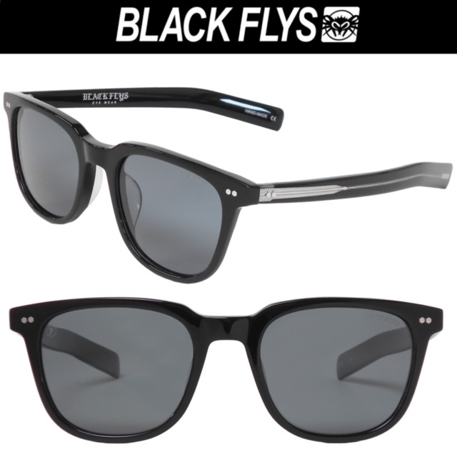 都内で サングラス ブラックフライ 偏光グレーレンズ BlackFlys BLACK