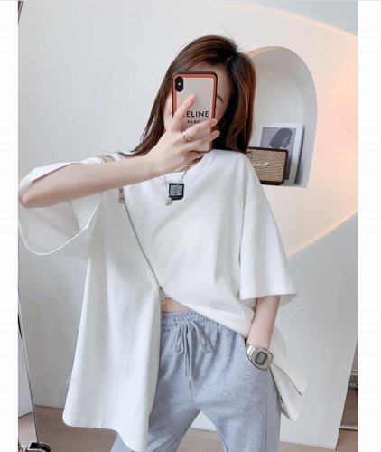 韓国風 女夏新しい 半袖Tシャツ 気質ファッションTシャツ 学生Tシャツ ホワイト M