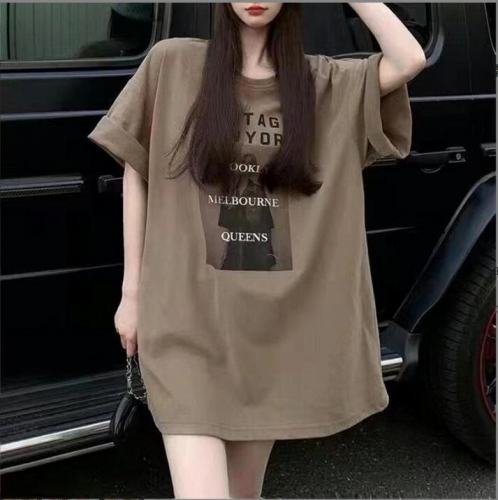 半袖Tシャツ 大きいサイズ 韓国ファッション レディース ブラック 4XL