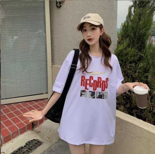 韓国風 レディース 半袖Tシャツ 新しい夏 カジュアル ファッションTシャツ ブラウス ホワイト M