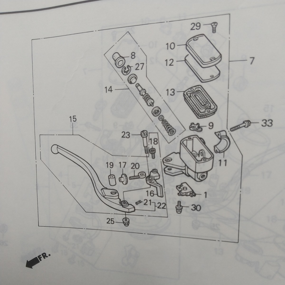 CBR750 RC27 フロントブレーキ　マスターシリンダーセット　_画像2