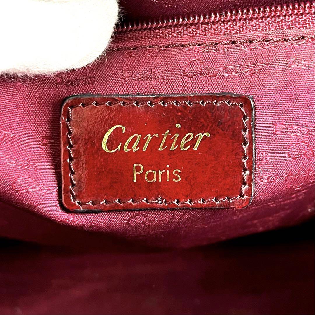 極美品・希少】Cartier カルティエ ハッピーバースデー ハンドバッグ マストライン ゴールド金具 裏地総柄 大人気 パテントレザー ｜PayPayフリマ