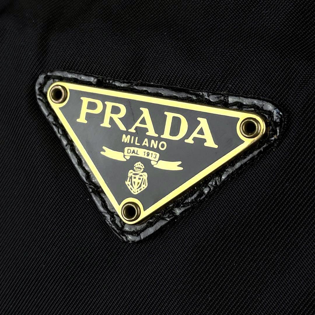 極美品】PRADA プラダ ハンドバッグ トートバッグ クロコ型押し 三角
