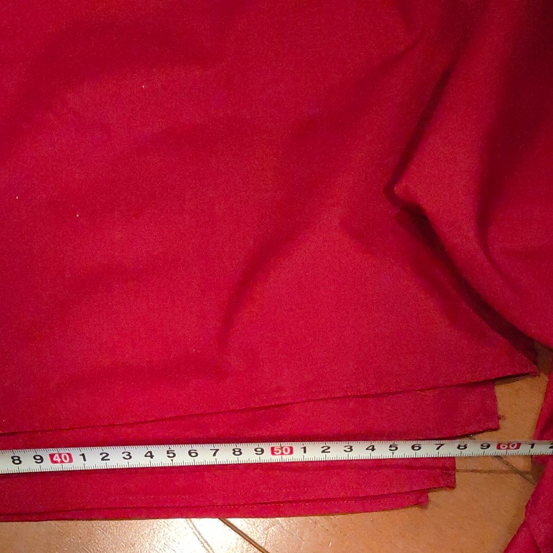 赤  古布 ２枚 約110×110cmと110×50cm