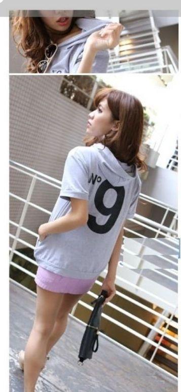 大きいサイズ 韓国 COCO N9 パーカーTシャツ 4L~6L GR_画像3