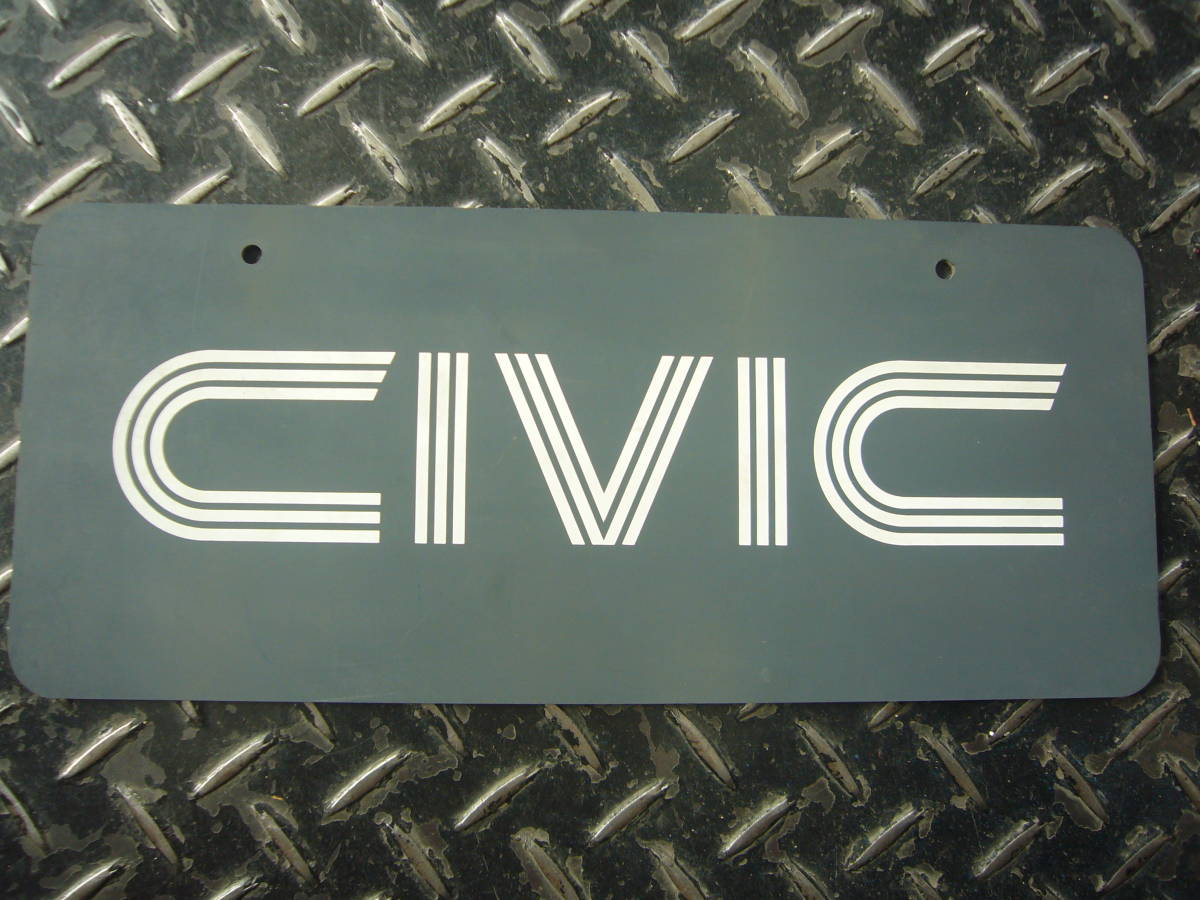  old car Honda CIVIC mascot number plate 
